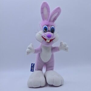 Vintage Handmade Purple Bunny‎ Plush Figure Posable Whiskers Easter Decor